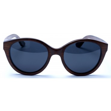 Joyce - Brown Bamboo Sunglasses